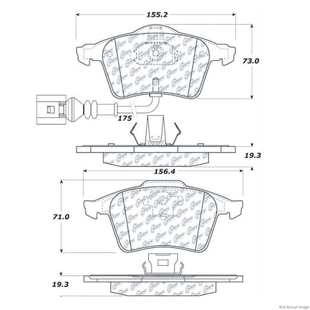 Centric Parts Metallic Brake Pad W/Shims, 102.09153 102.09153